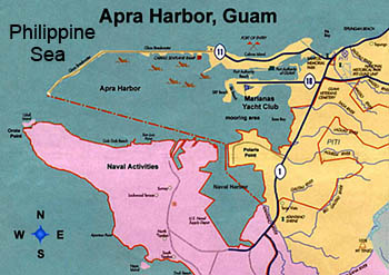 Mid-Pacific yacht haven and typhoon refuge, Apra Harbor, Guam