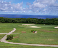 Golf course overlooking the Pacific Ocean on Anderson Air Base Guam.