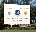 Front gate, Anderson AFB, Guam.