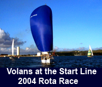 SV Volans makes for starting line at 2004 Rota Race.